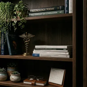 Bookshelf in an office