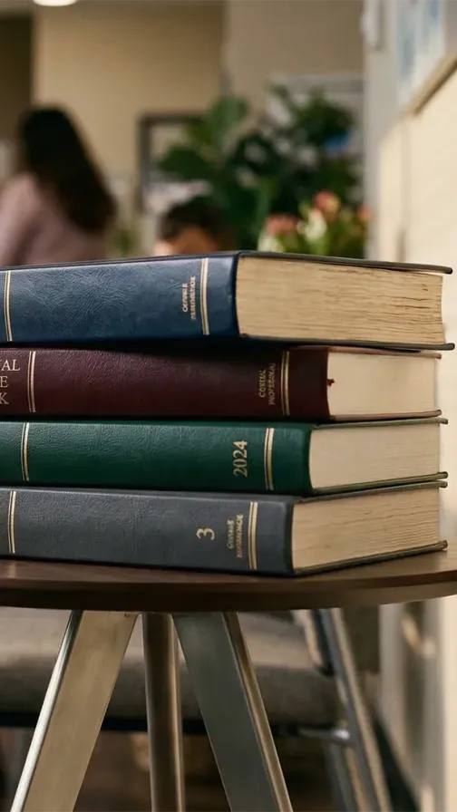 Book resources on a bookshelf